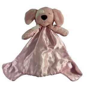 Gund Pink Puppy Dog Lovey Spunky Huggybuddy Plush Satin Security Blanket 16"
